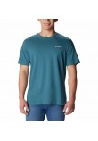 Ανδρική Μπλούζα Columbia North Cascades™ Short Sleeve Tee  1834041A-336 Πετρόλ