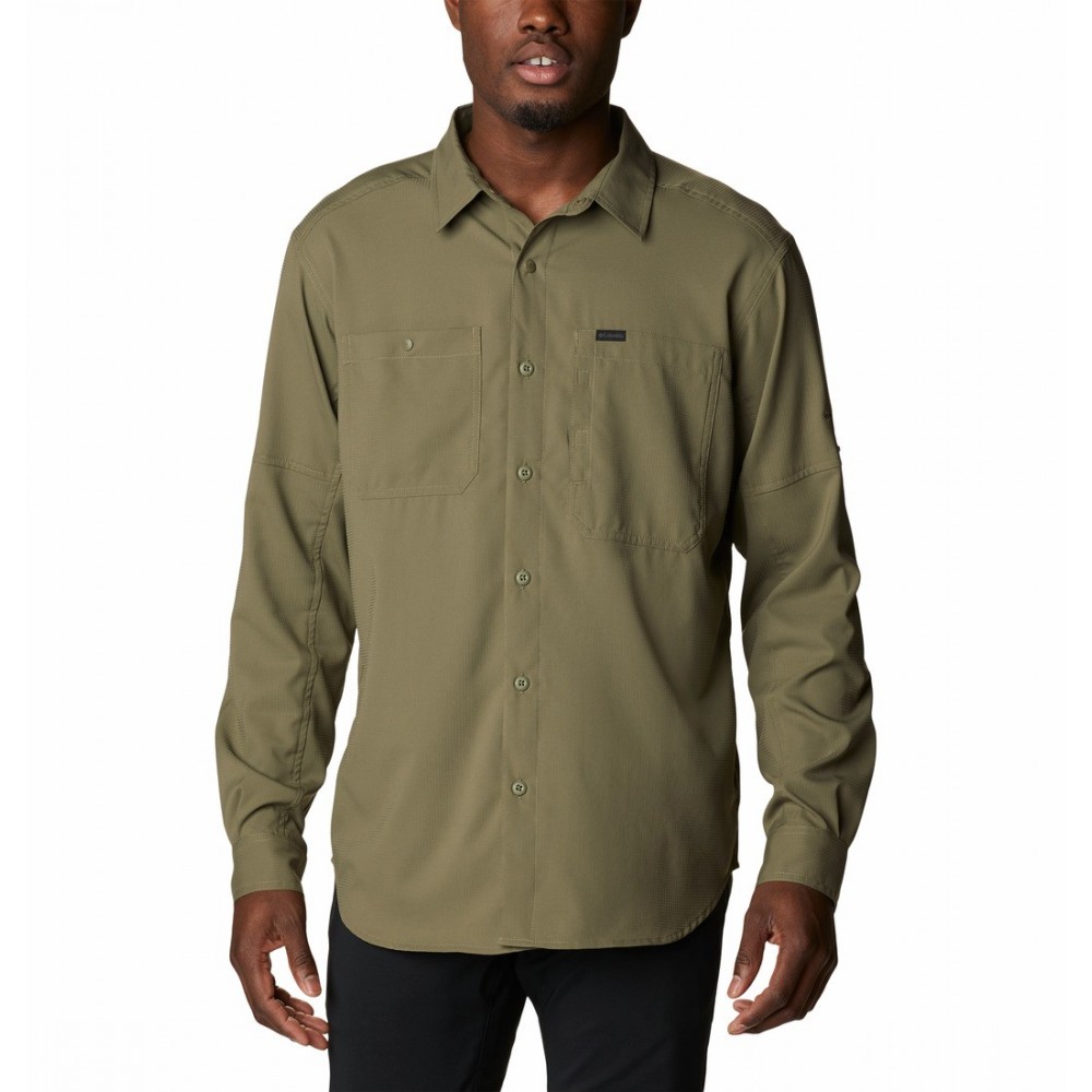 Columbia Men's Silver Ridge Utility Lite Long Sleeve Shirt 2012932-397 Stone Green