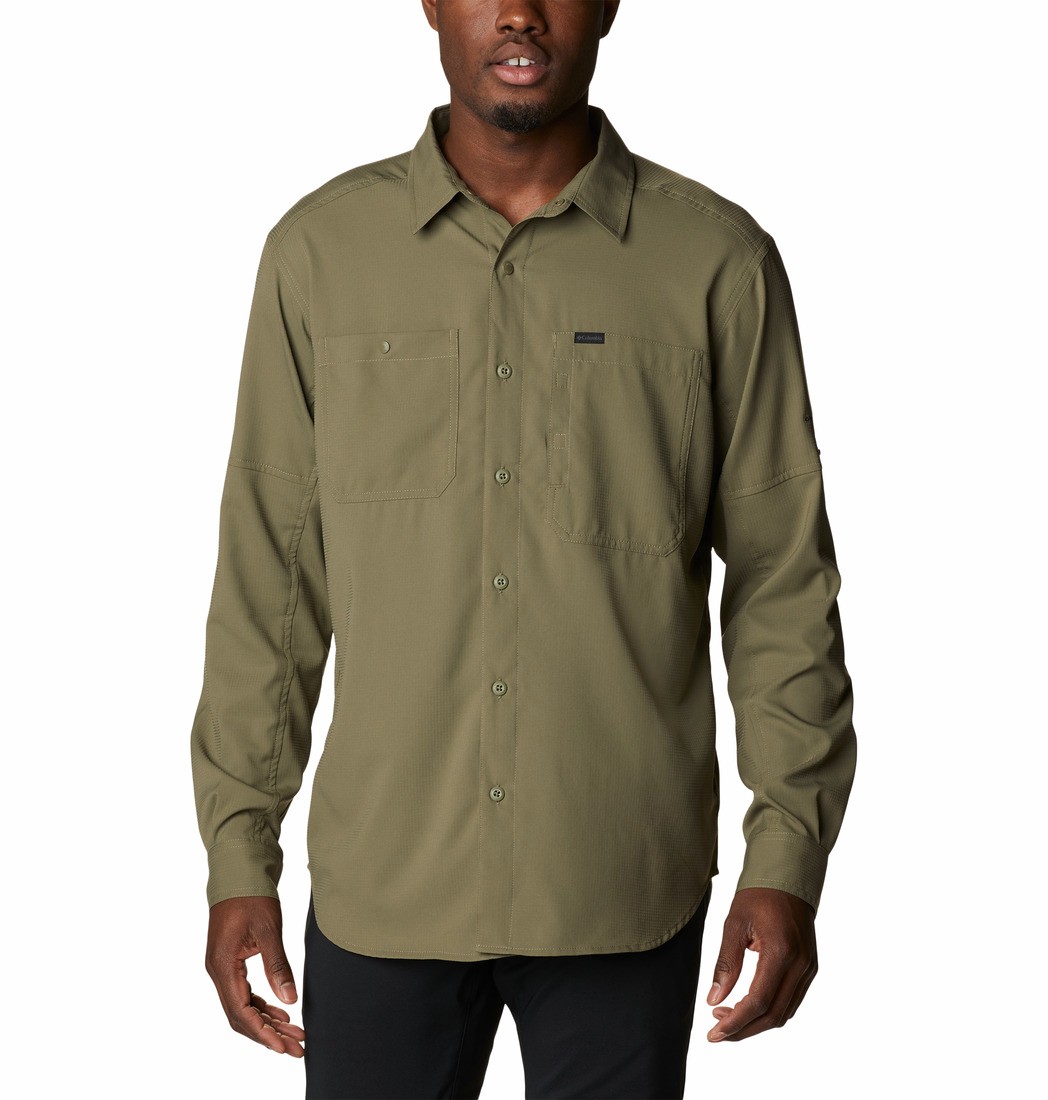 Columbia Men's Silver Ridge Utility Lite Long Sleeve Shirt 2012932-397 Stone Green