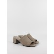 Women's Mule Calvin KLein Heel Mule 45 Mono Jacq HW0HW01936-RBK Biege