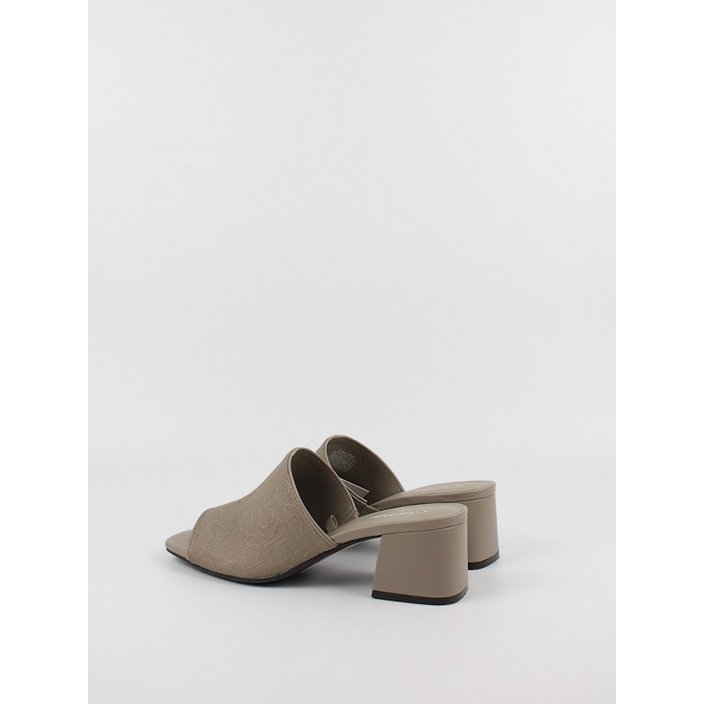 Γυναικεία Σαμπό Calvin KLein Heel Mule 45 Mono Jacq HW0HW01936-RBK Μπεζ