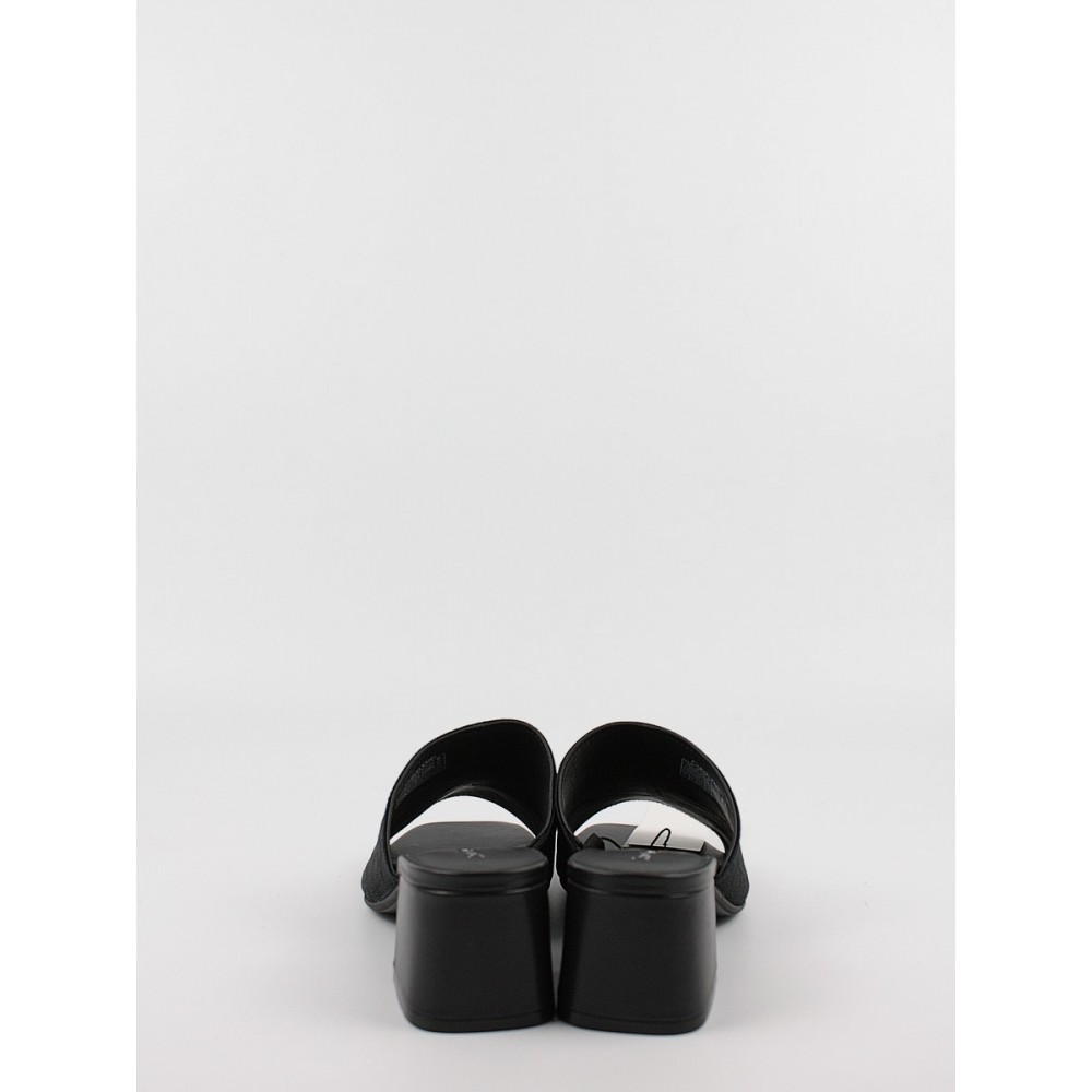 Γυναικεία Σαμπό Calvin KLein Heel Mule 45 Mono Jacq HW0HW01936-BEH Μαύρο