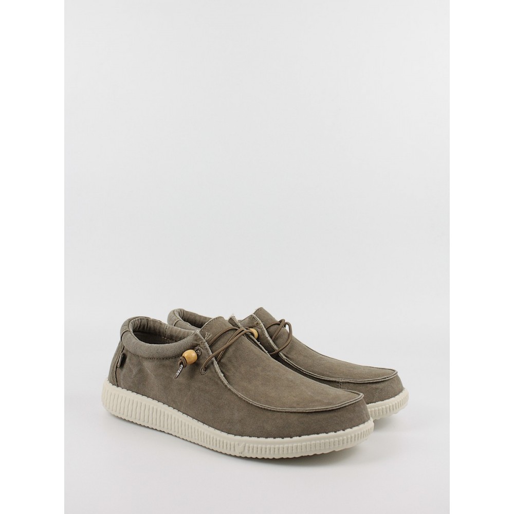 Ανδρικό παπούτσι Walk In Pitas Wallabi Washed WP150 Taupe