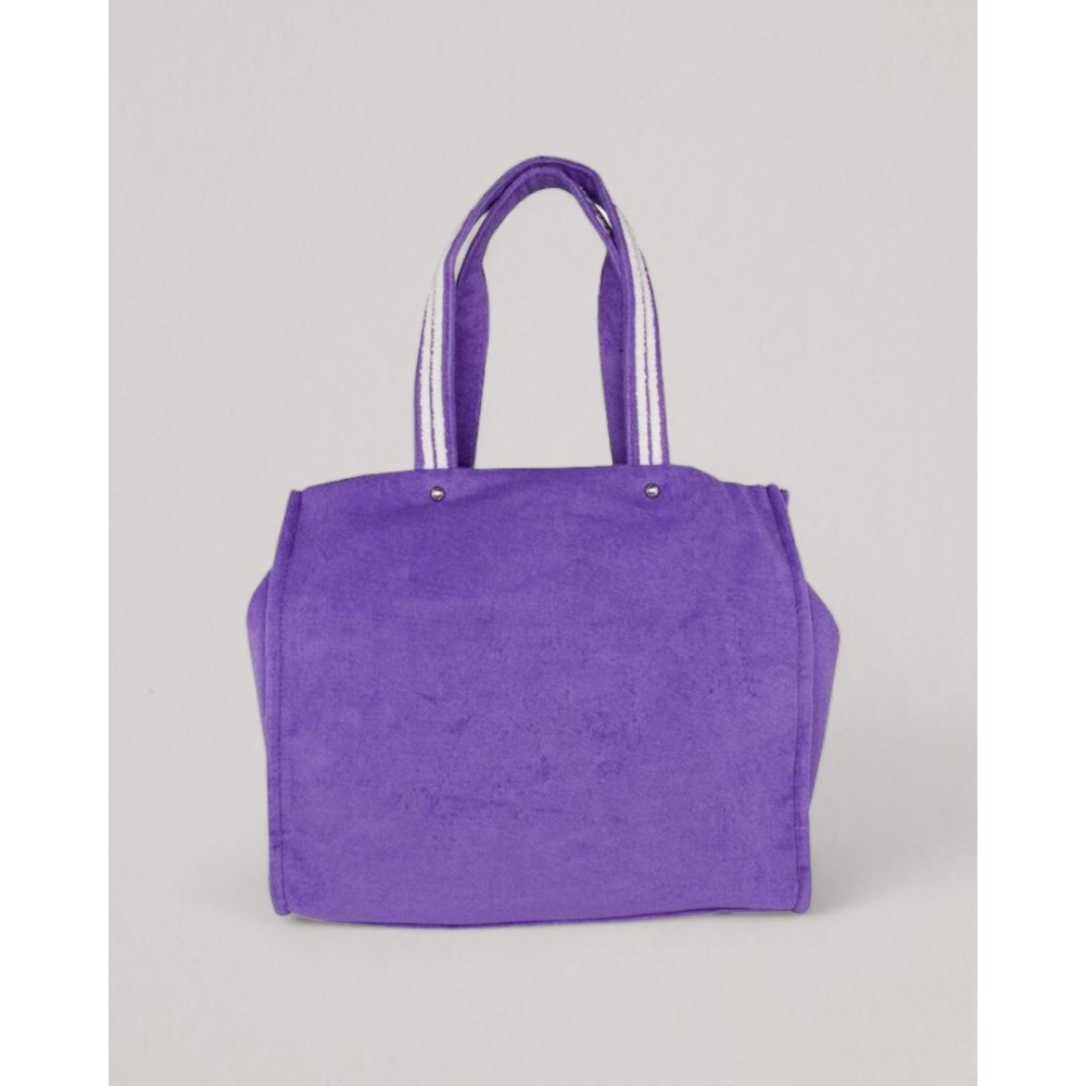Women Bag Juicy Couture Iris Towelling Large Shopper BEJIR7467WJZ603 Purple