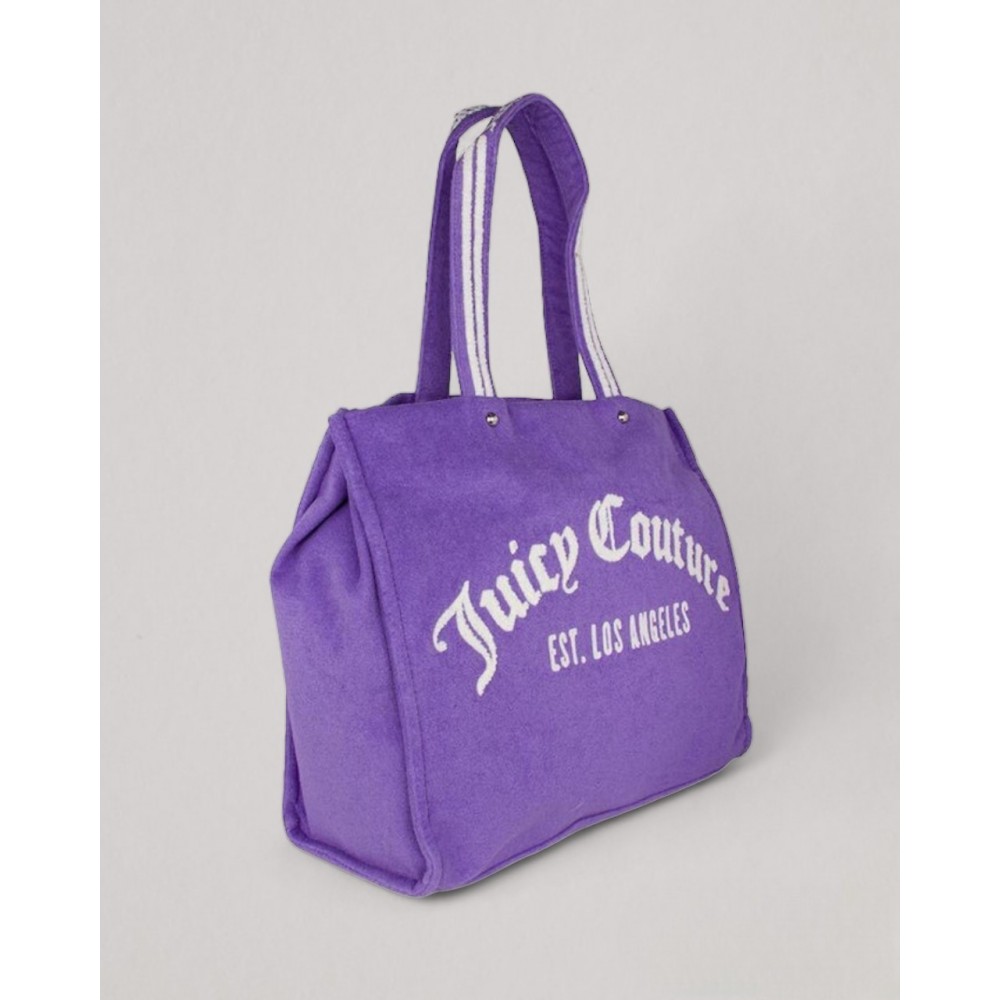 Women Bag Juicy Couture Iris Towelling Large Shopper BEJIR7467WJZ603 Purple