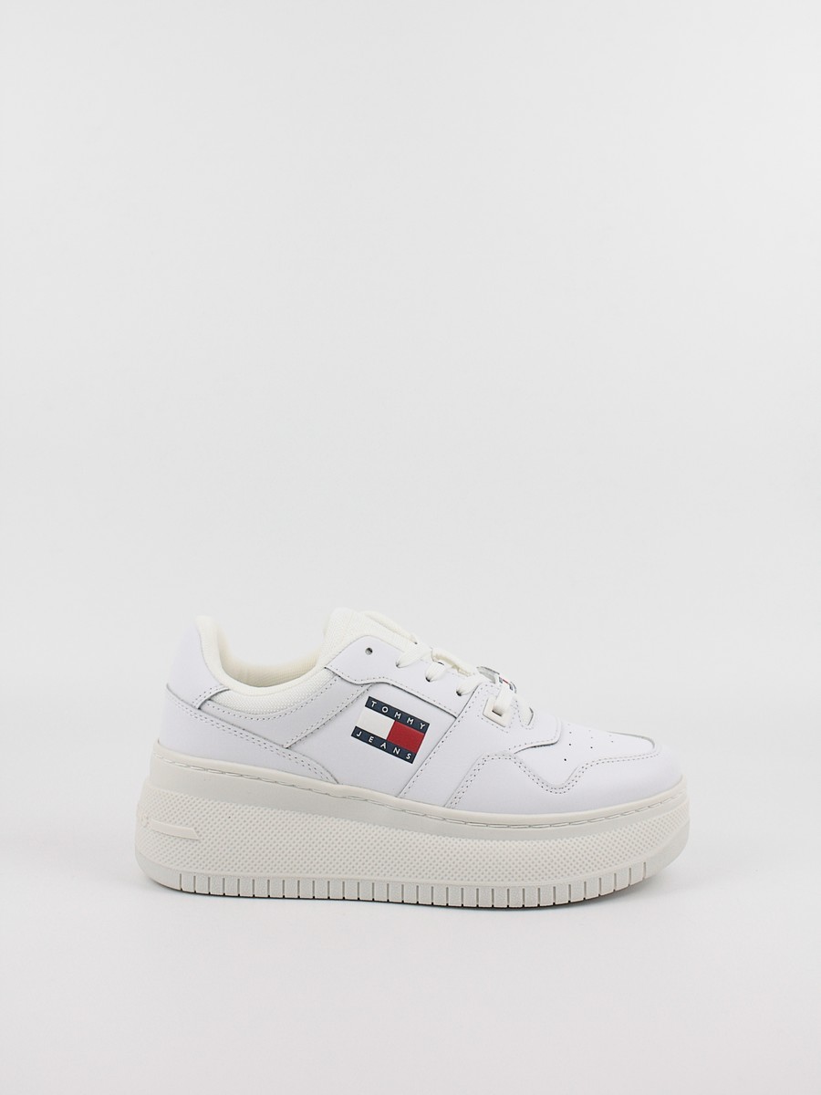 Γυναικεία Sneaker Tommy Hilfiger TjwRetro Basket Flatform Ess EN0EN02506-YBS Ασπρο