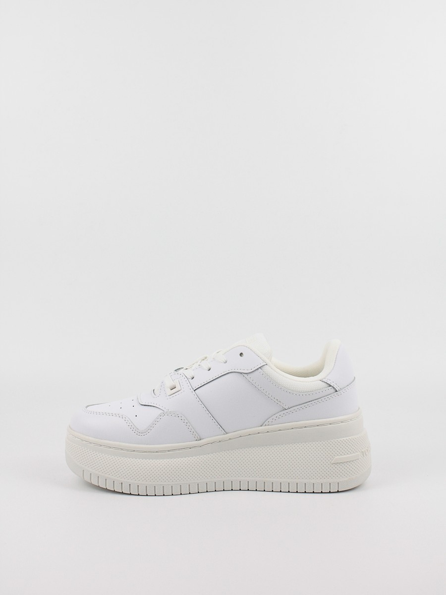 Γυναικεία Sneaker Tommy Hilfiger TjwRetro Basket Flatform Ess EN0EN02506-YBS Ασπρο