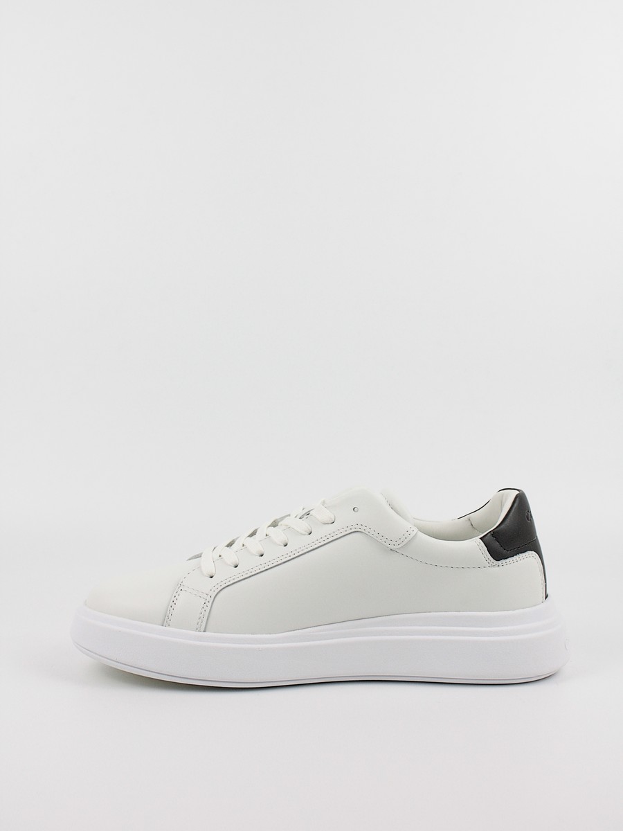 Ανδρικά Sneaker Calvin KLein Low Top Lace Up Lth HM0HM01016-0K9 Ασπρο