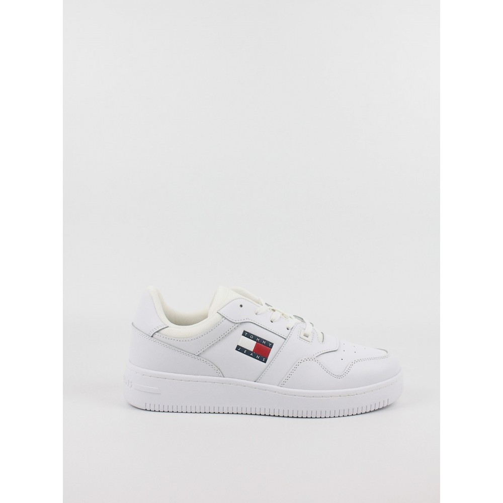 Ανδρικό Sneaker Tommy Hilfiger Tjm Retro Basket Ess EM0EM01395-YBR Ασπρο