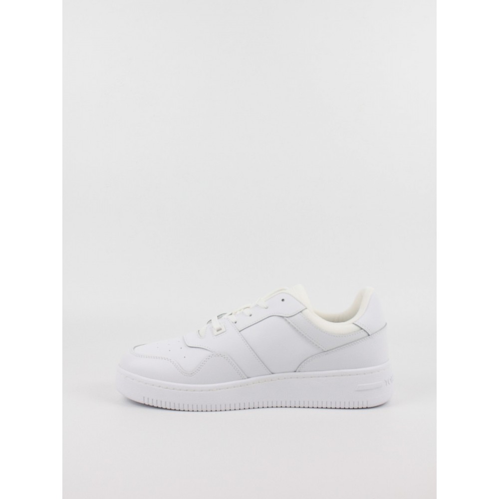 Ανδρικό Sneaker Tommy Hilfiger Tjm Retro Basket Ess EM0EM01395-YBR Ασπρο