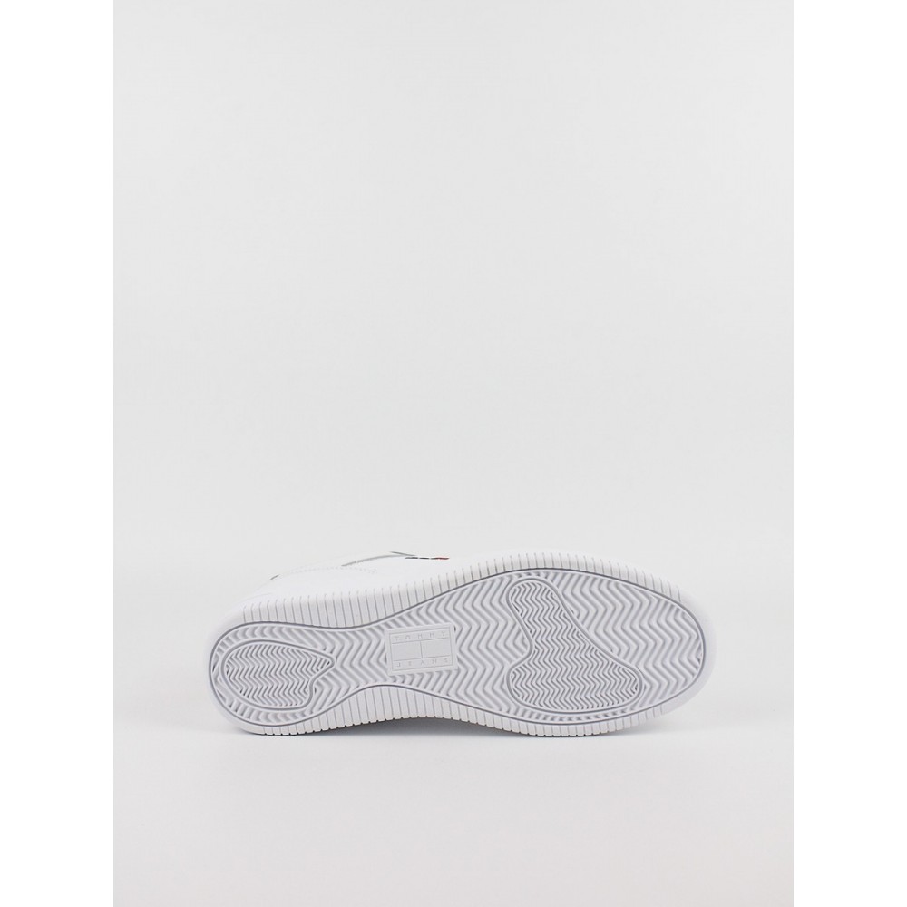 Ανδρικό Sneaker Tommy Hilfiger Tjm Retro Basket Ess EM0EM01395-YBR Ασπρο