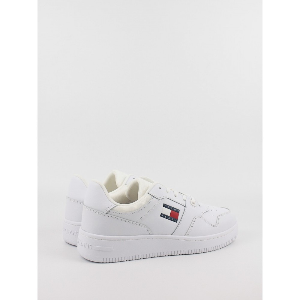 Ανδρικό Sneaker Tommy Hilfiger Tjm Retro Basket Ess EM0EM01395-YBR Ασπρο