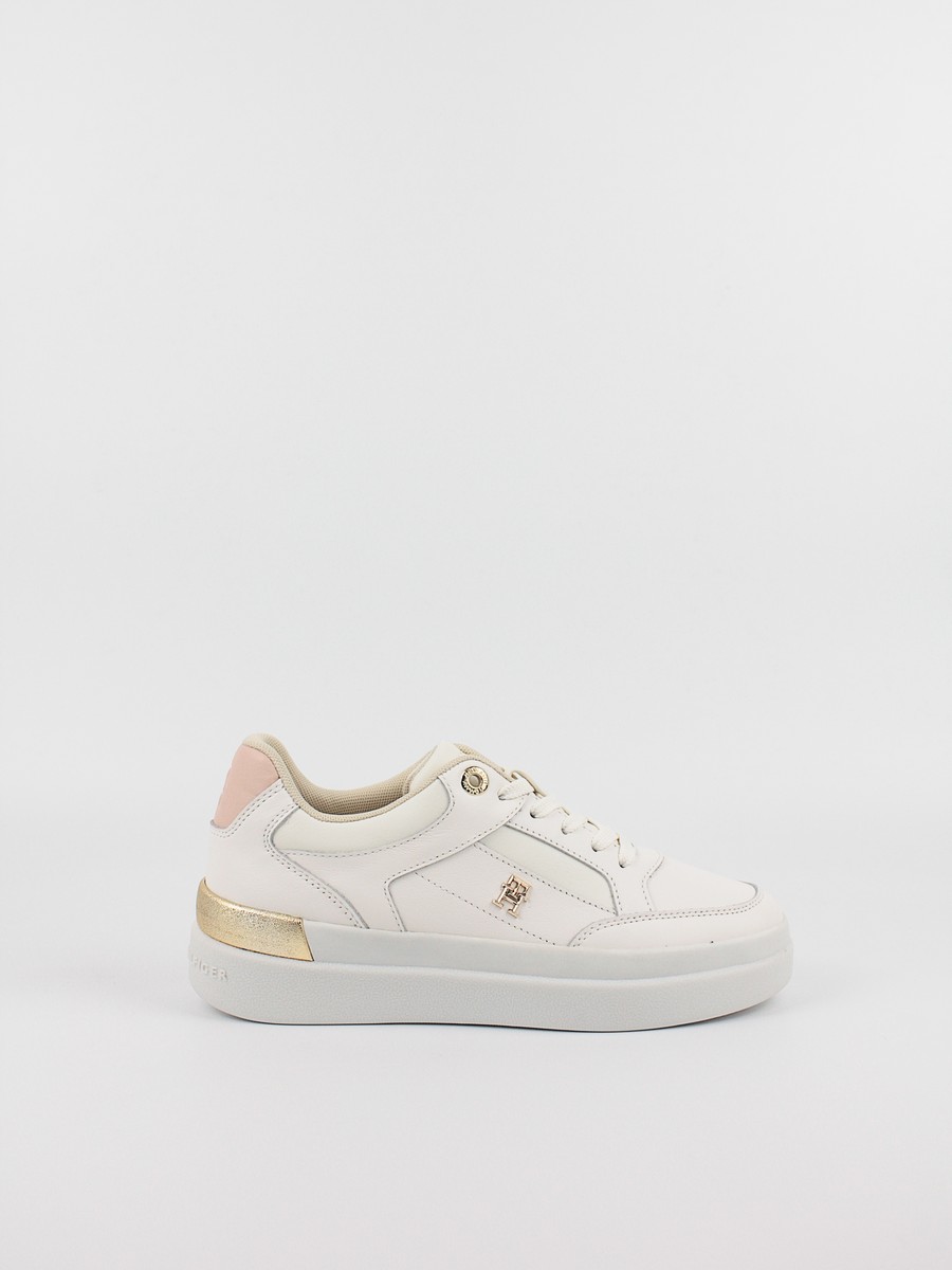 Γυναικεία Sneaker Tommy Hilfiger Lux Hardwear Court Sneaker FW0FW07997-YBH Ασπρο