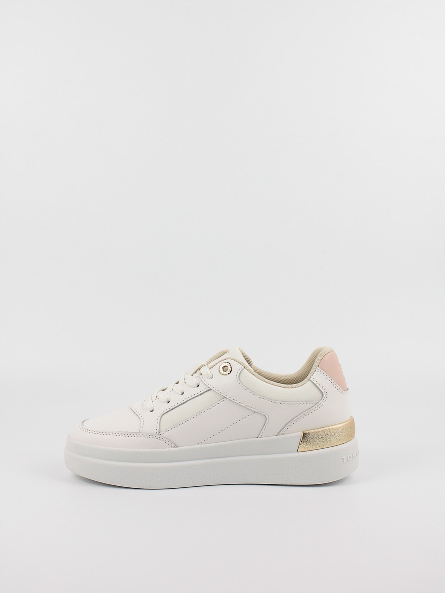Γυναικεία Sneaker Tommy Hilfiger Lux Hardwear Court Sneaker FW0FW07997-YBH Ασπρο