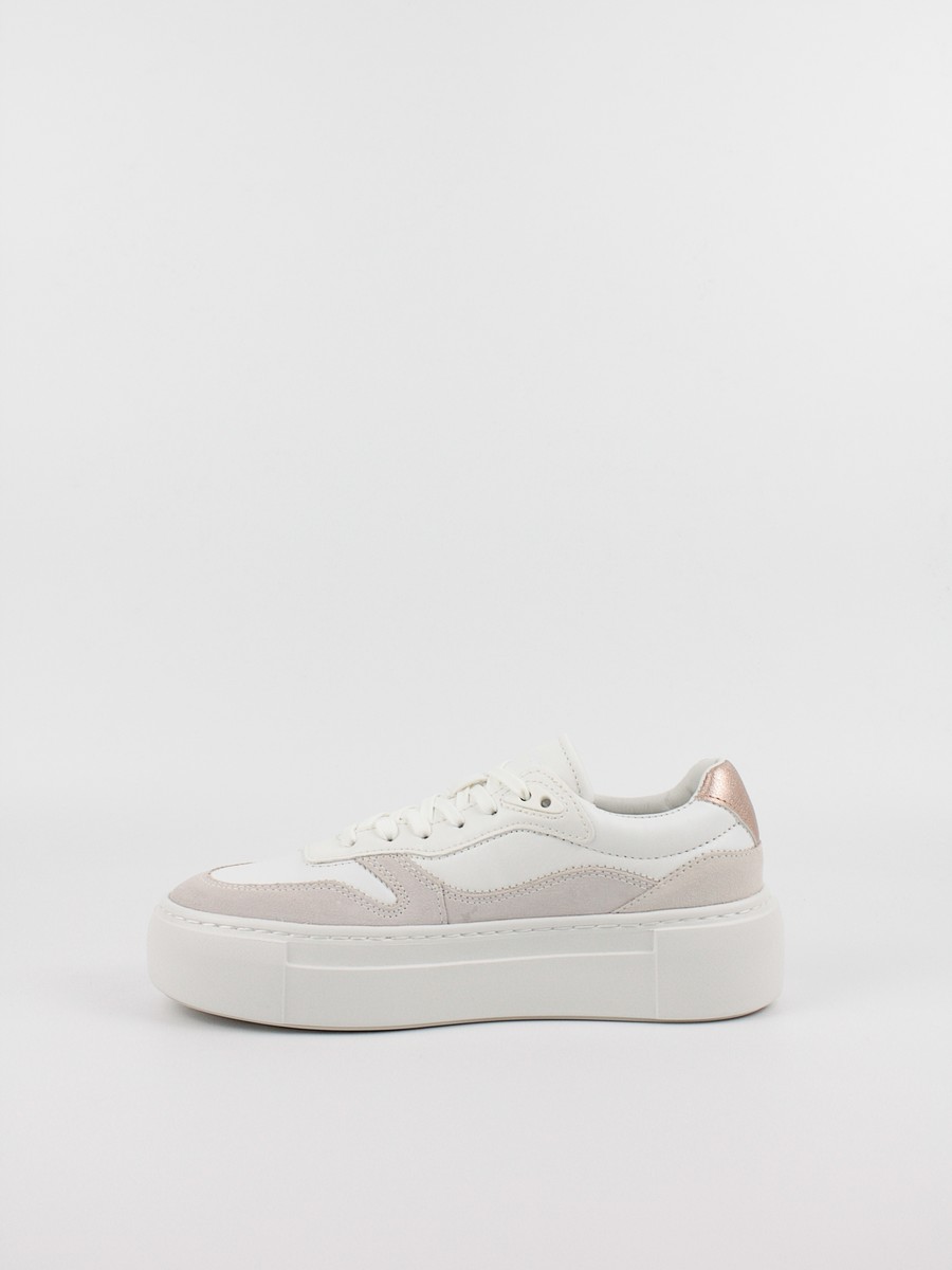 Γυναικεία Sneaker Calvin KLein FF Cupsole Lace Up W/ML Mix M HW0HW02125-0K6 Ασπρο