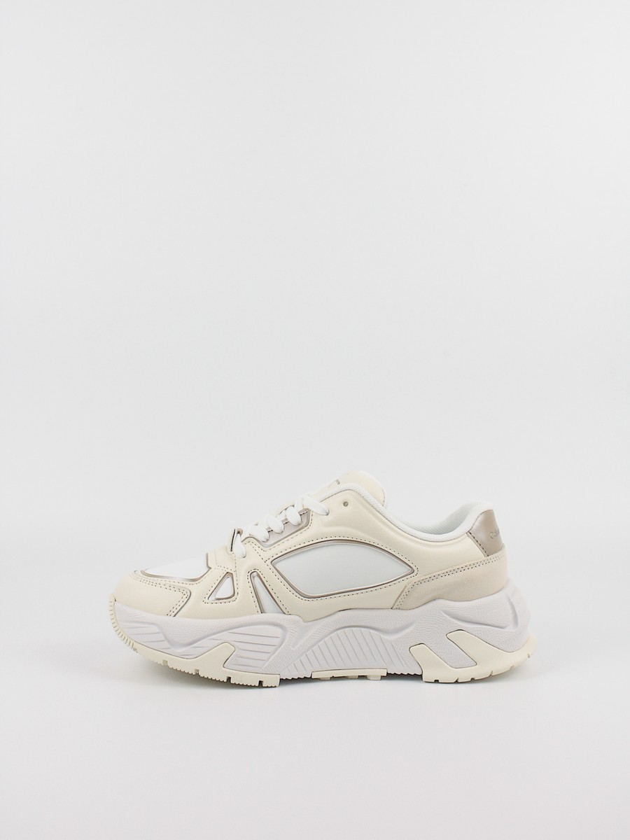 Γυναικεία Sneaker Calvin KLein Chunky Runner Vibram Mix Nbs Mtr YW0YW01483-0LC Μπεζ Ασπρο