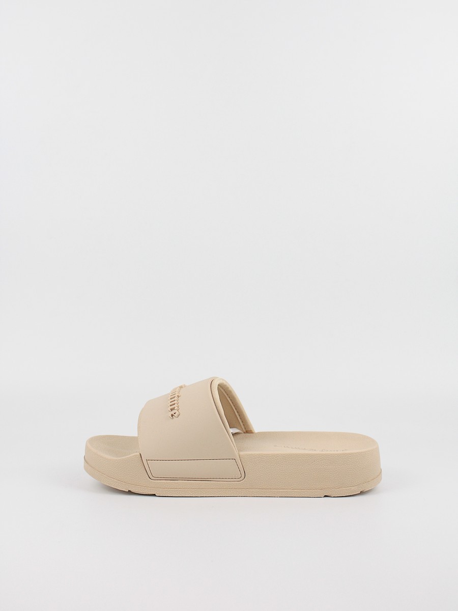 Women Slider Juicy Couture JCFSYL128006-246 Breanna Stacked Sliders Biege