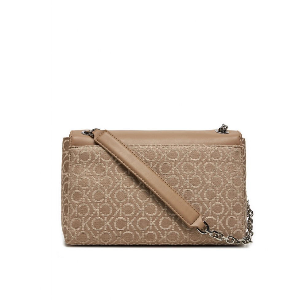 Γυναικεία Τσάντα Calvin Klein Re-Lock Conv Shoulder Bag Jqc K60K612641-0HE Μπεζ