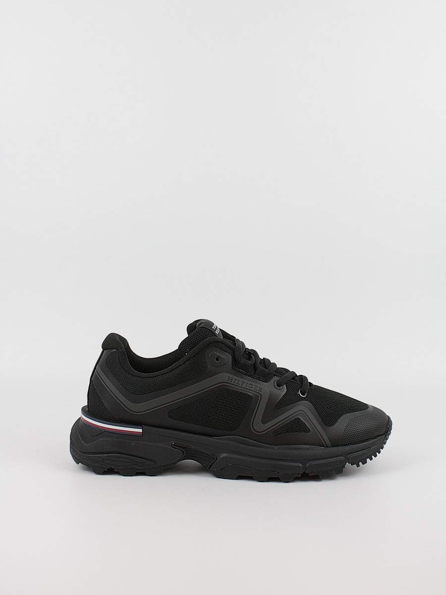 Ανδρικά Sneaker Tommy Hilfiger M Runner Tech Knit FM0FM05109-BDS Μαύρο