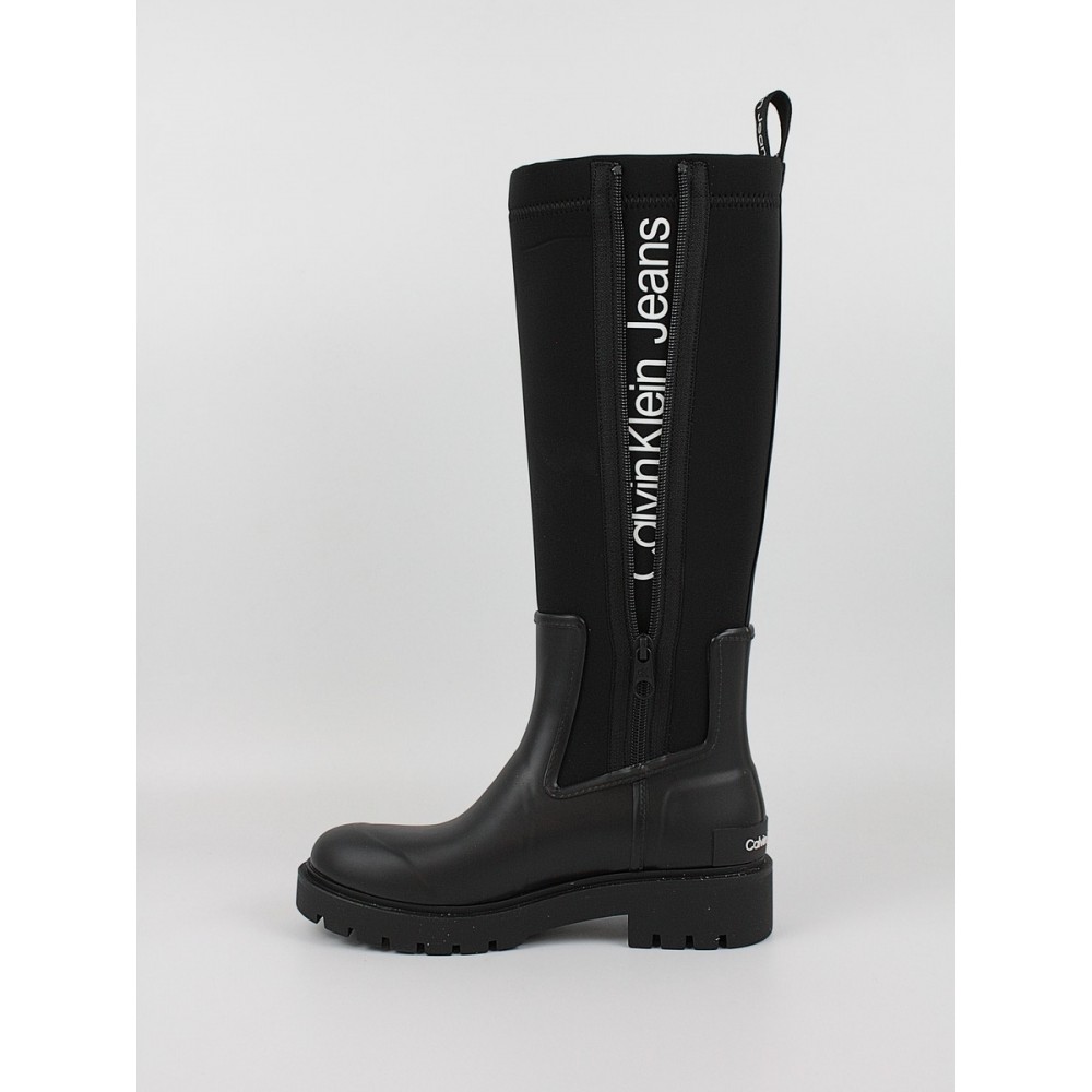 Women's Boot Calvin KLein High Rainboot Neopren YW0YW00838-BDS Black Women's Boot Calvin KLein High Rainboot Neopren YW0YW00838-BDS Black