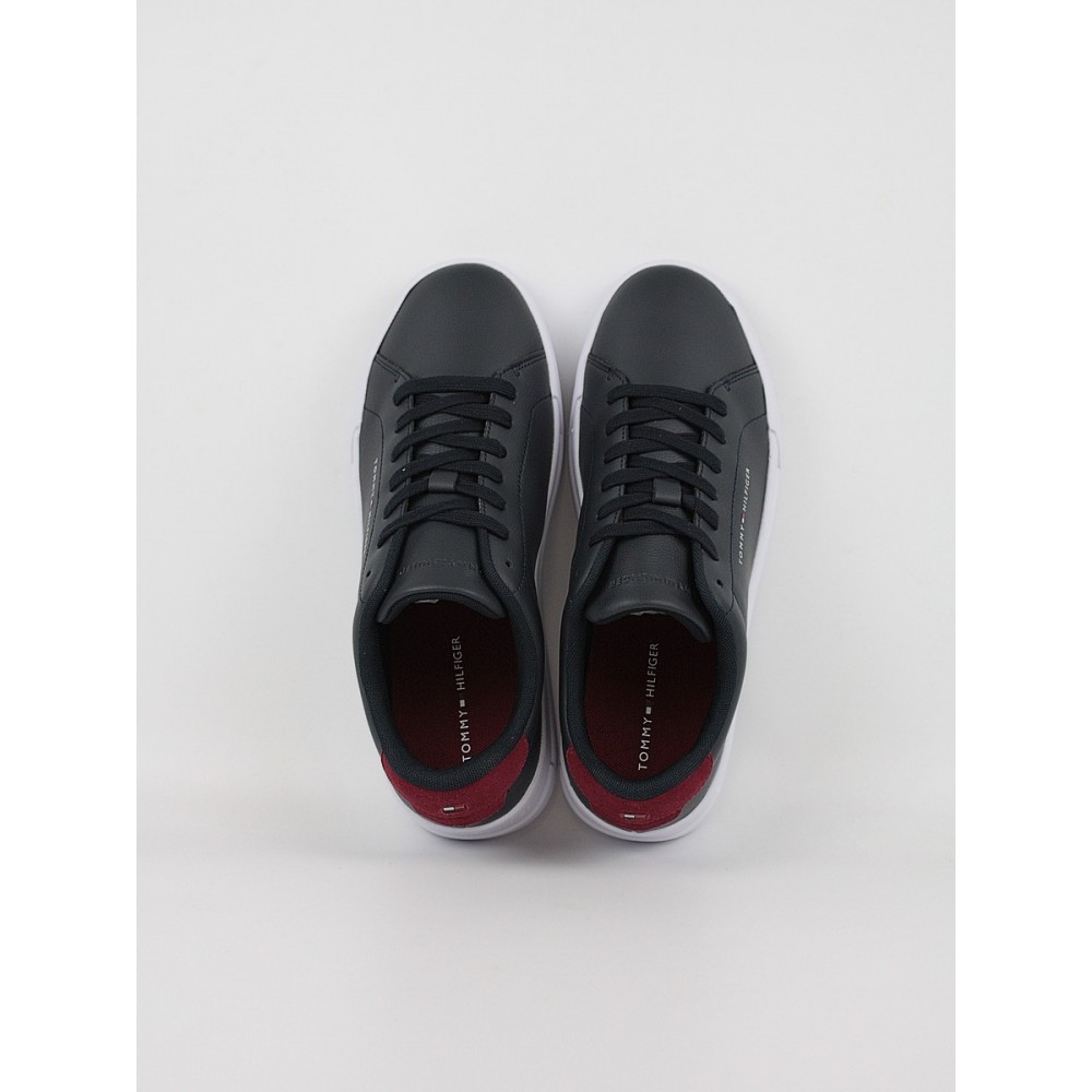 Men Sneaker Tommy Hilfiger Th Court Leather Grain Ess FM0FM05297-DW5 Blue Men Sneaker Tommy Hilfiger Th Court Leather Grain Ess FM0FM05297-DW5 Blue