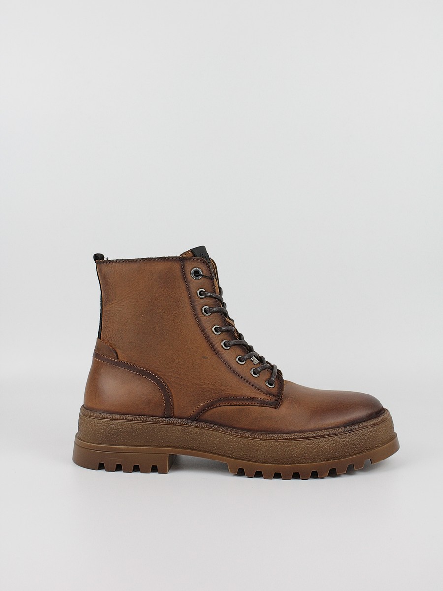 Men's Boots Pepe Jeans London Lincoln Top PMS50258-879 Cognac Brown