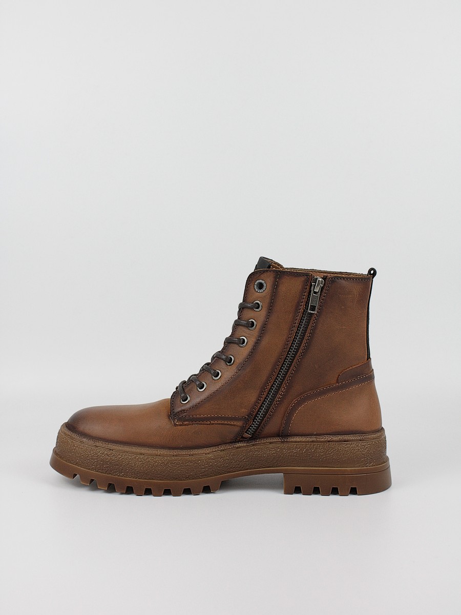Men's Boots Pepe Jeans London Lincoln Top PMS50258-879 Cognac Brown
