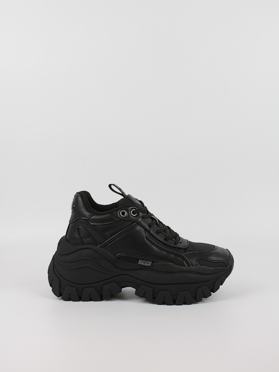 Women's Sneaker Buffalo Lola Lace Up Lo Hike BUF1636276 Black