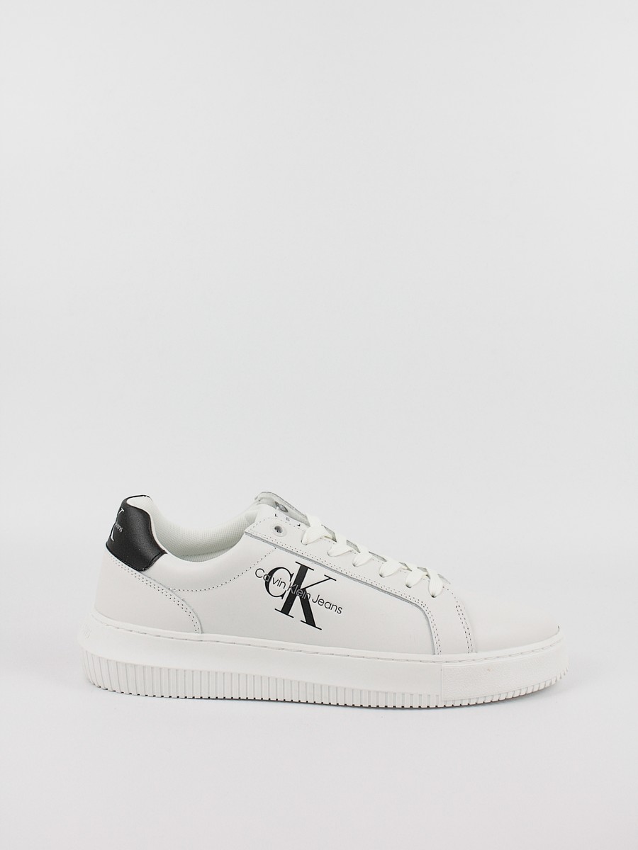 Ανδρικά Sneaker Calvin KLein Chunky Cupsole Mono Lth YM0YM00681-0LD Ασπρο