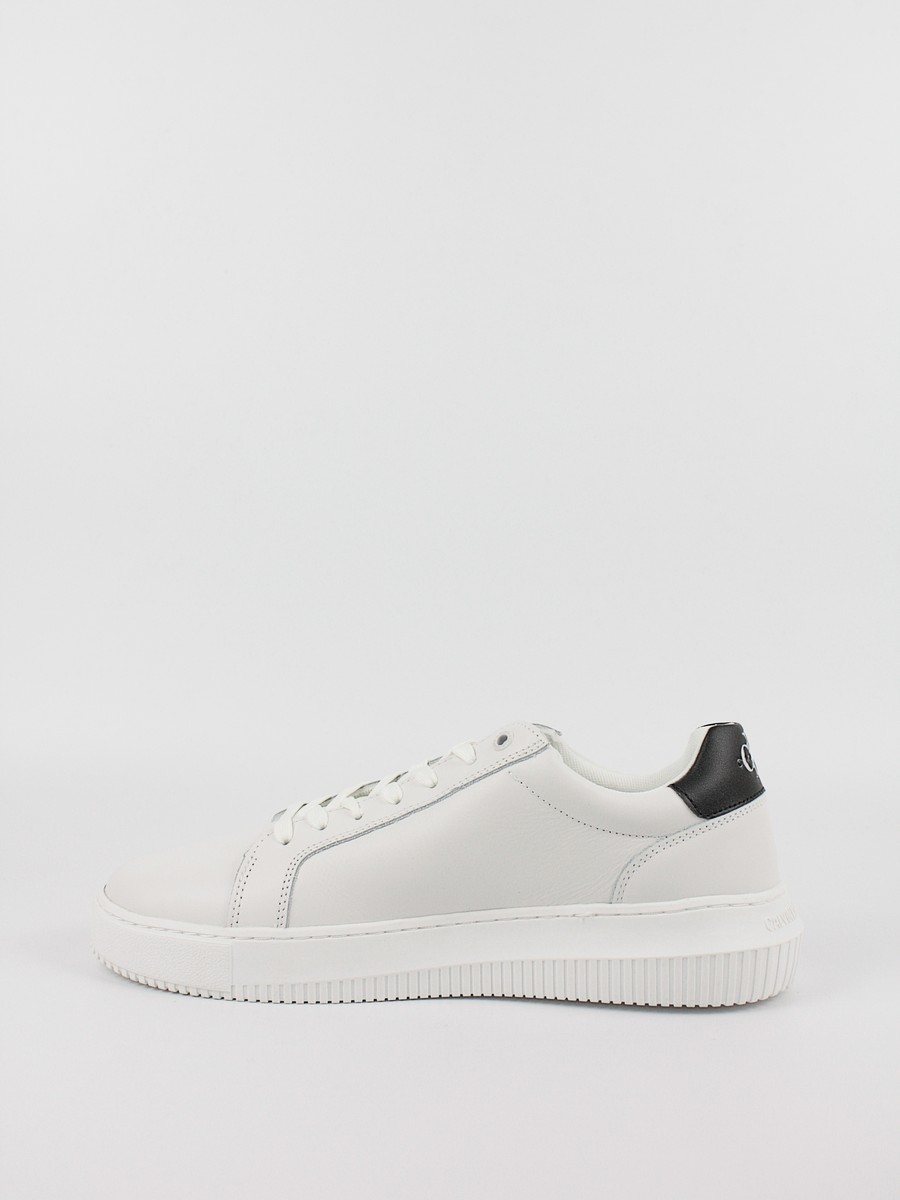 Ανδρικά Sneaker Calvin KLein Chunky Cupsole Mono Lth YM0YM00681-0LD Ασπρο