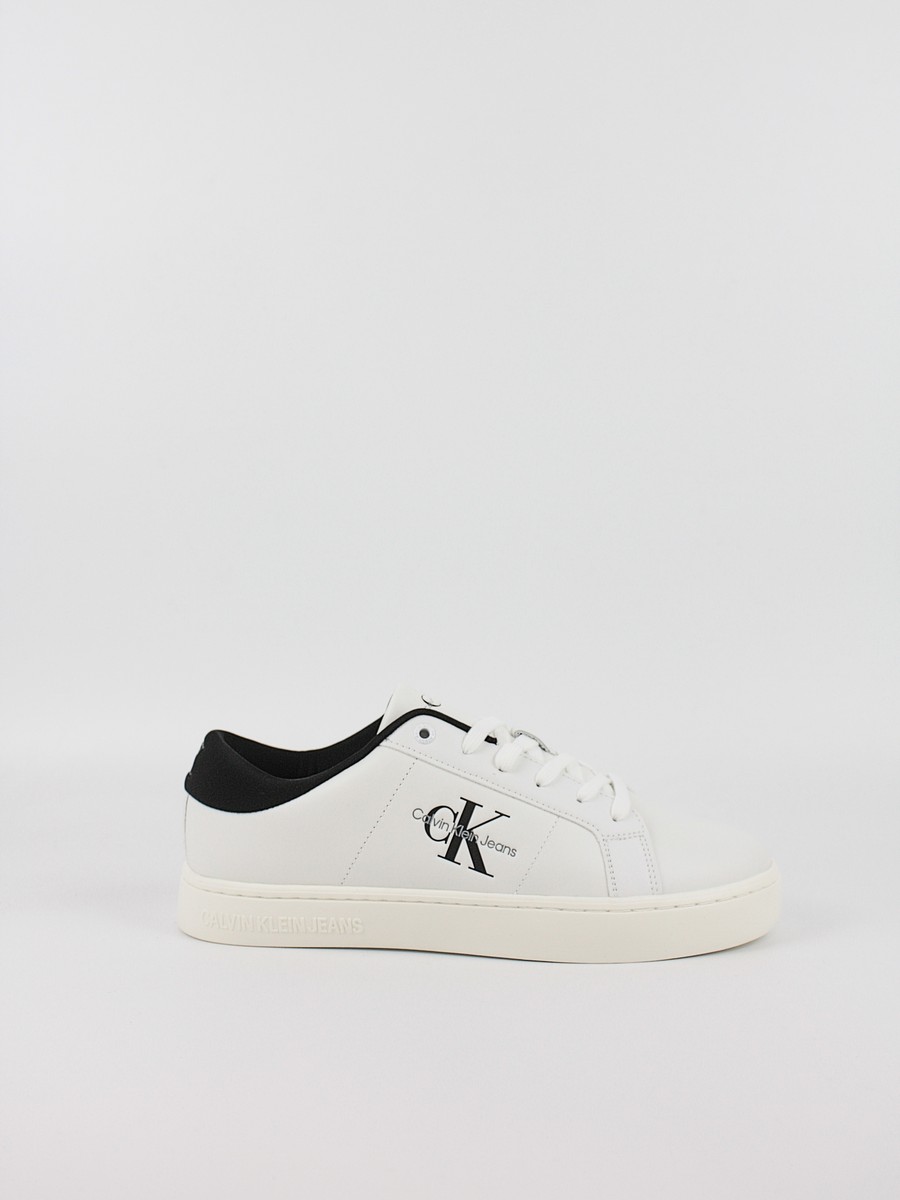 Ανδρικά Sneaker Calvin KLein Classic Cupsole Low Lace up Lth YM0YM00864-01W Ασπρο