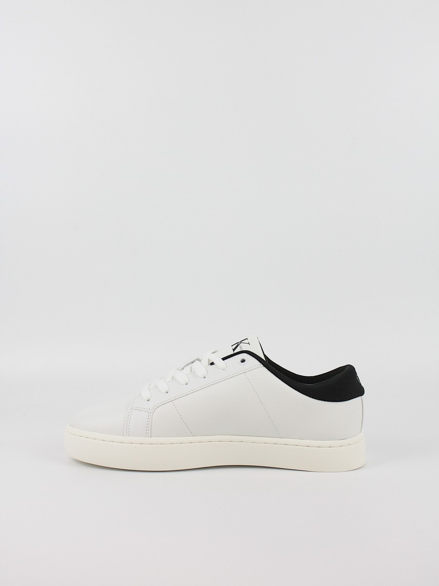 Ανδρικά Sneaker Calvin KLein Classic Cupsole Low Lace up Lth YM0YM00864-01W Ασπρο
