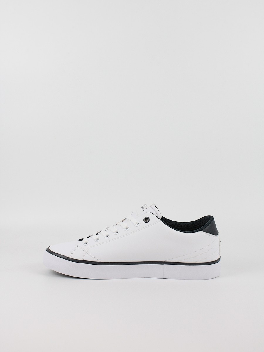 Ανδρικά Sneaker Tommy Hilfiger Th Hi Vulk Core Low Leather FM0FM05041-YBS Ασπρο