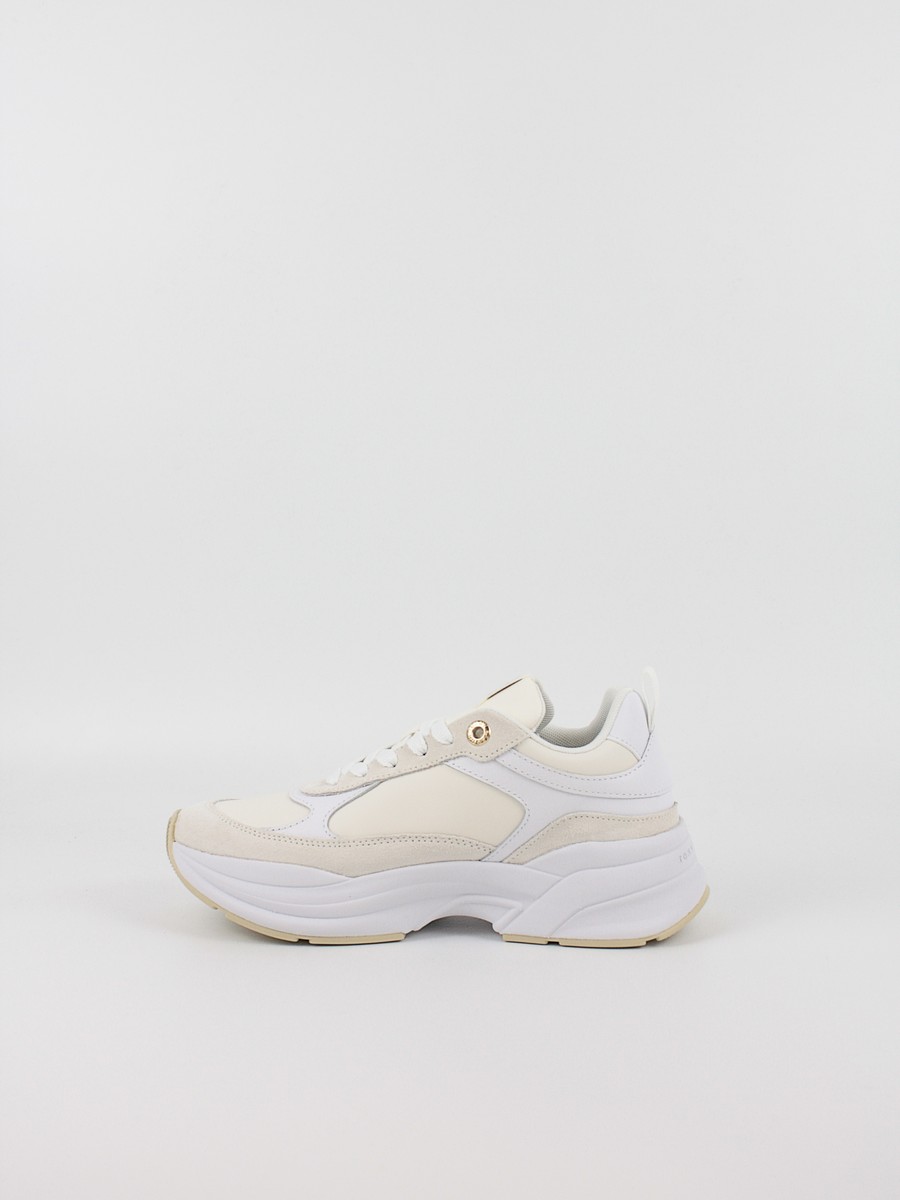 Γυναικεία Sneaker Tommy Hilfiger Th Chunky Feminine Runner FW0FW08616-0K4 Ασπρο