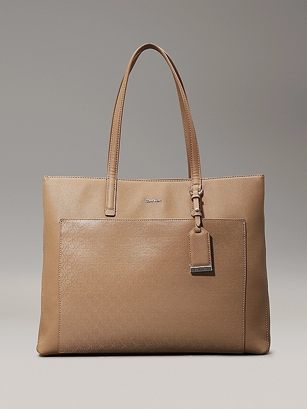 Women's Bag Calvin Klein Ck Must Medium Shopper Mono K60K612774-0F4 Light Tan
