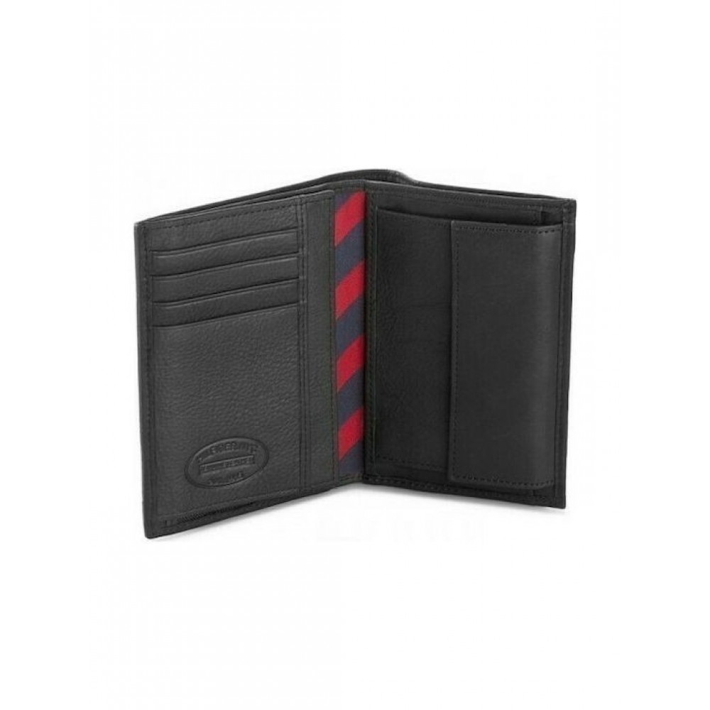 Men Wallet Tommy Hilfiger Johnson N/S Wallet W/Coin Pocket AM0AM00664-002 Black