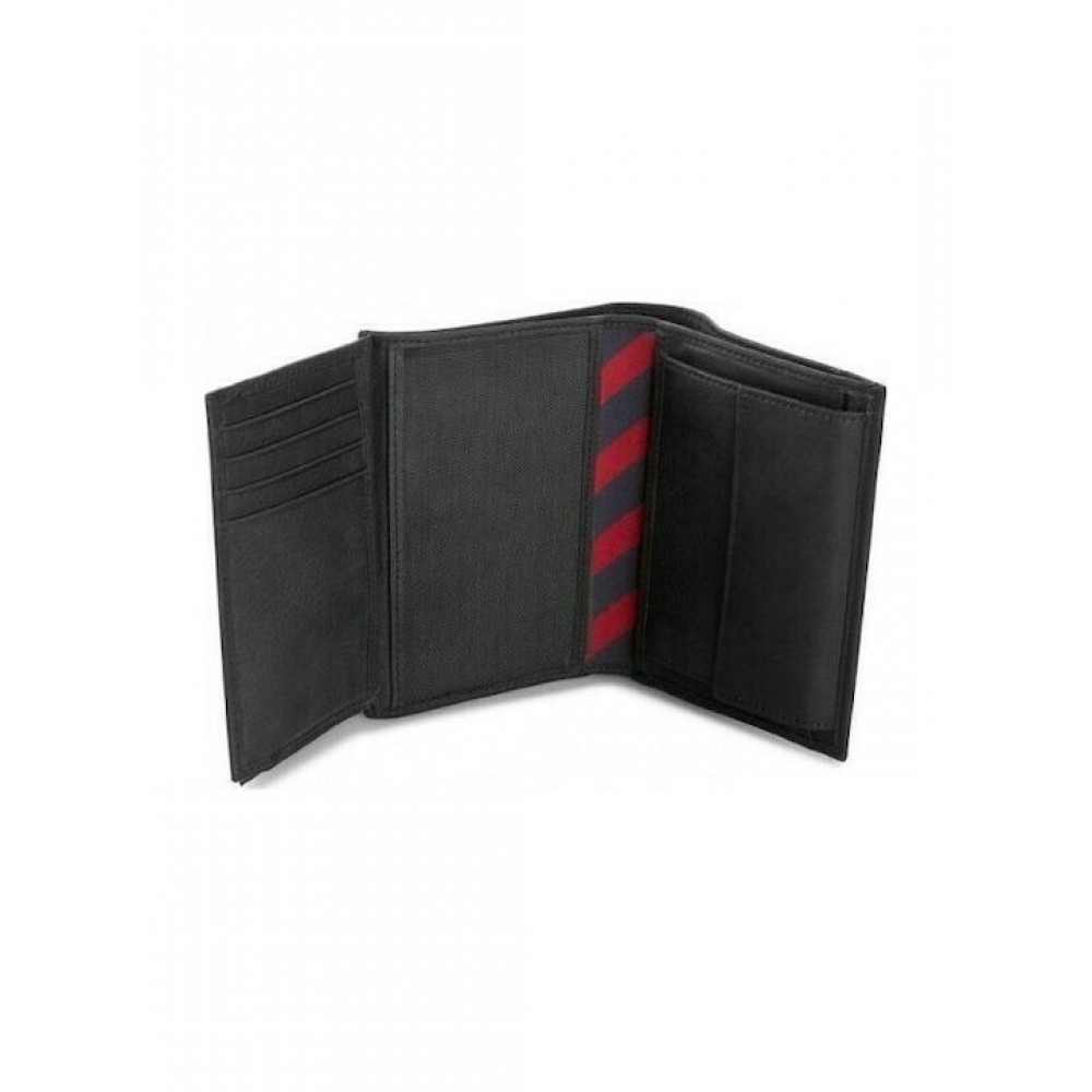 Men Wallet Tommy Hilfiger Johnson N/S Wallet W/Coin Pocket AM0AM00664-002 Black