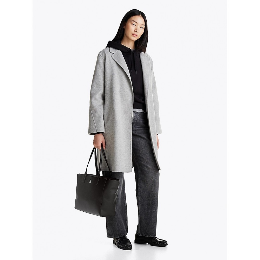 Γυναικεία Τσάντα Tommy Hilfiger Th Soft Logo Tote AW0AW16905-BDS Μαύρη