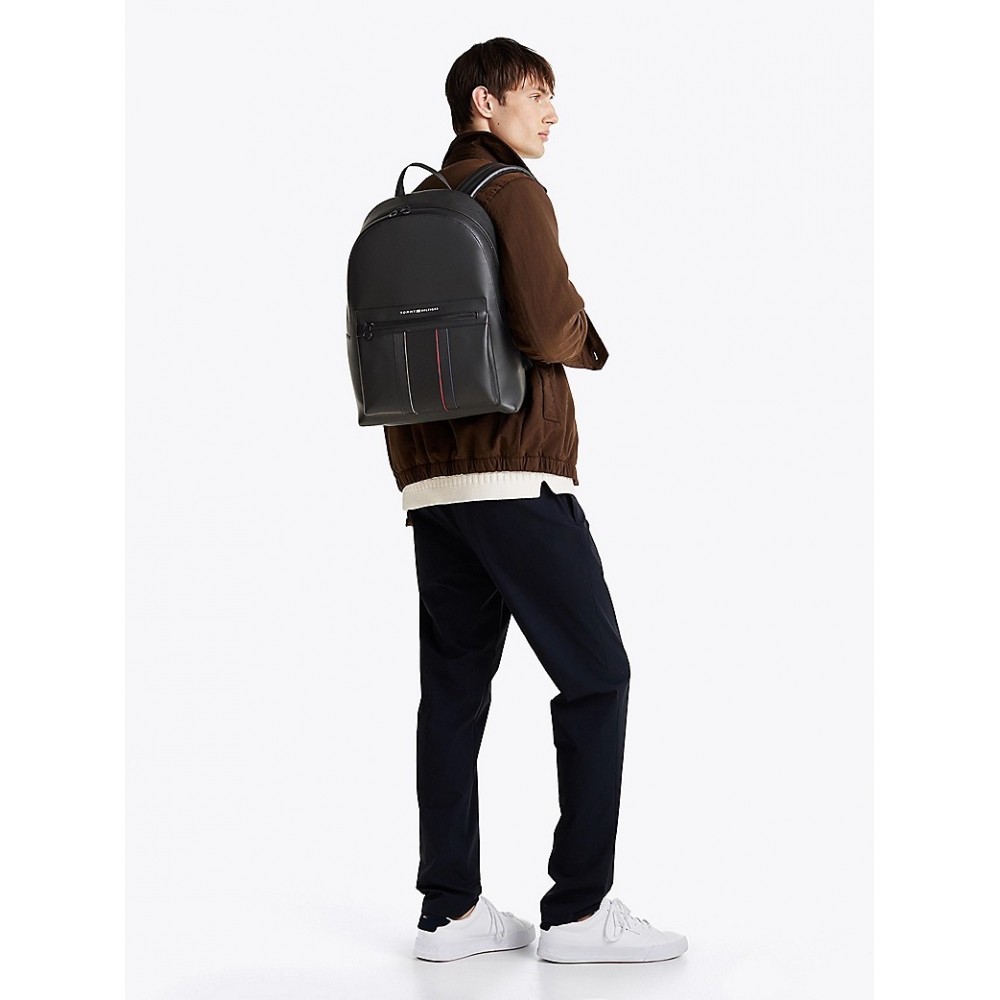 Men Backpack Tommy Hilfiger Th Foundation Backpack AM0AM13609-BDS Black
