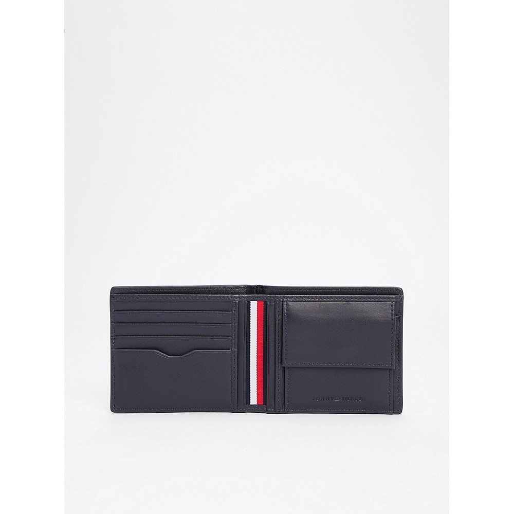Men Wallet Tommy Hilfiger Th Corp Cc And Coin AM0AM13043-BDS Black
