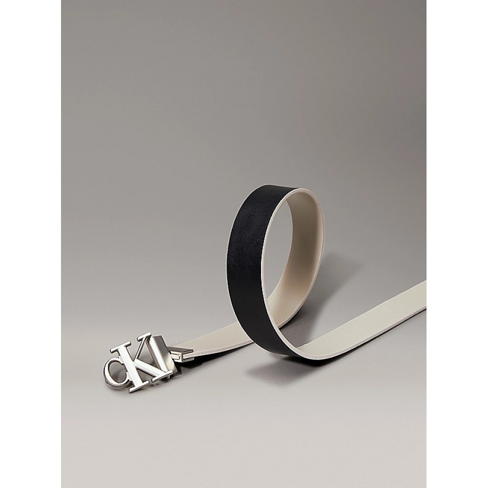 Women Reversable Belt Calvin Klein Mono Pl Rev Lthr Belt 30mm K60K612288-0HM Biege - Black