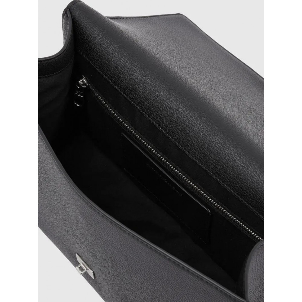Women's Bag Calvin Klein Forged Lock Flap Bag K60K612709-BEH Black
