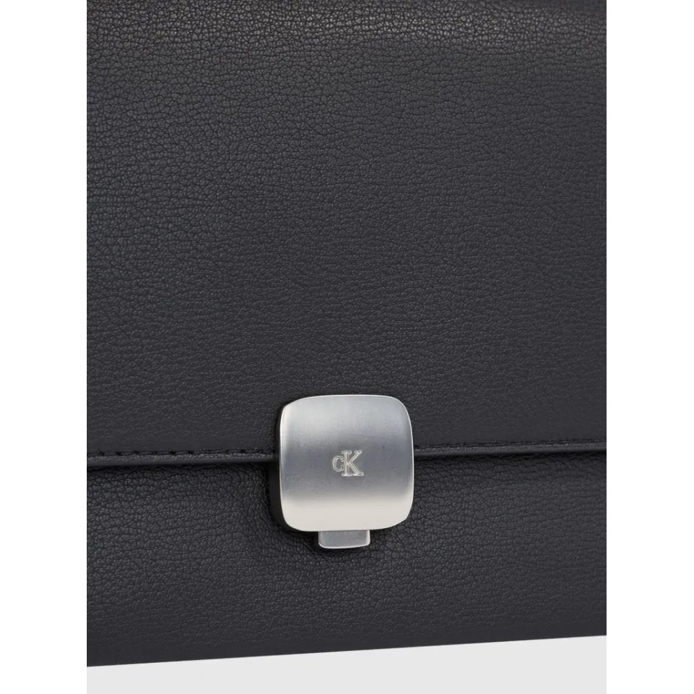 Women's Bag Calvin Klein Forged Lock Flap Bag K60K612709-BEH Black