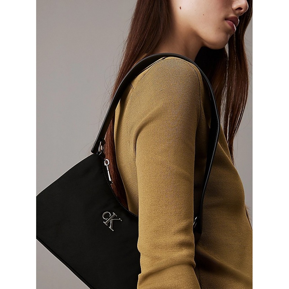 Women's Bag Calvin Klein Sleek Nylon Shoulder Bag K60K612124-BEH Black