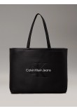 Women's Bag Calvin Klein Sculpted Slim Tote 34 Mono K60K612222-01R Black