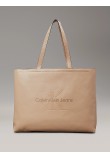 Women's Bag Calvin Klein Sculpted Slim Tote 34 Mono K60K612222-PBF Biege
