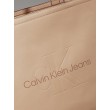 Women\'s Bag Calvin Klein Sculpted Slim Tote 34 Mono K60K612222-PBF Biege