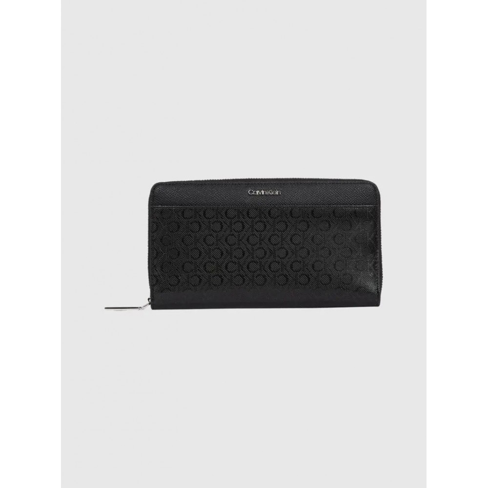 Women Wallet Calvin Klein Ck Must Xl Zip Around Mono K60K613072-0GJ Black
