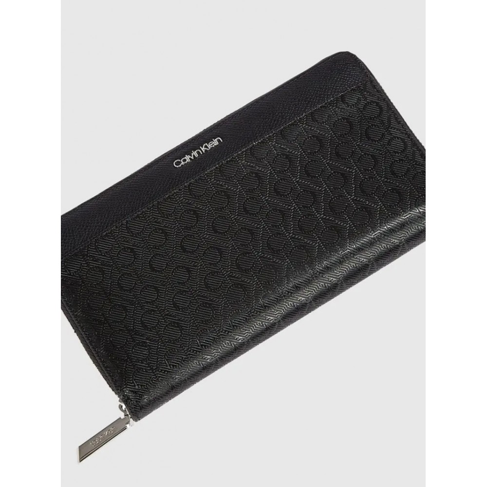 Women Wallet Calvin Klein Ck Must Xl Zip Around Mono K60K613072-0GJ Black