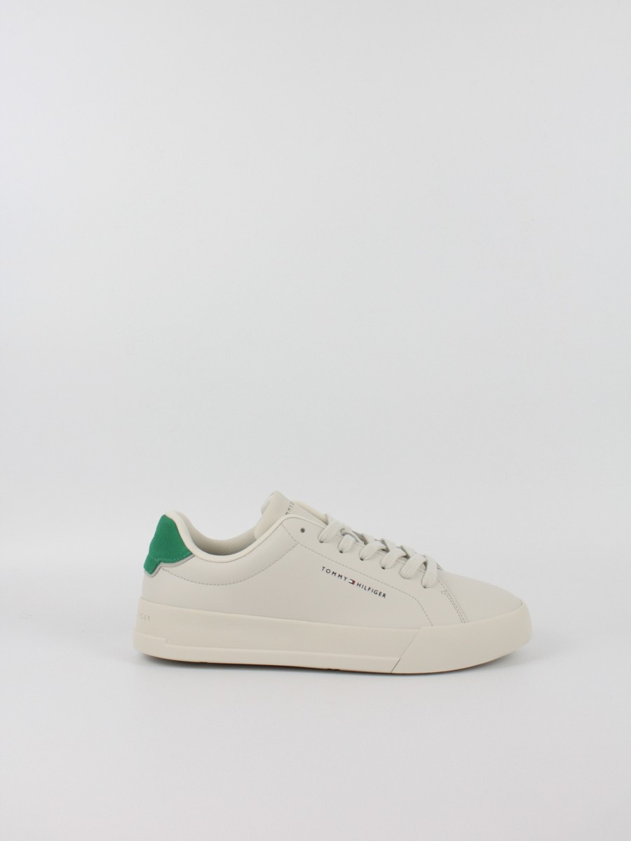 Ανδρικά Sneaker Tommy Hilfiger Th Court Leather Detail Ess FM0FM05367-AF3 Μπεζ